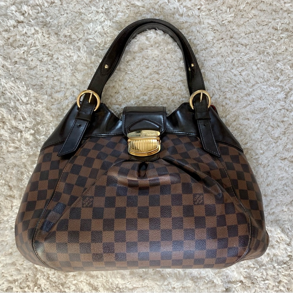 Authentic Louis Vuitton Damier Ebene Sistina GM